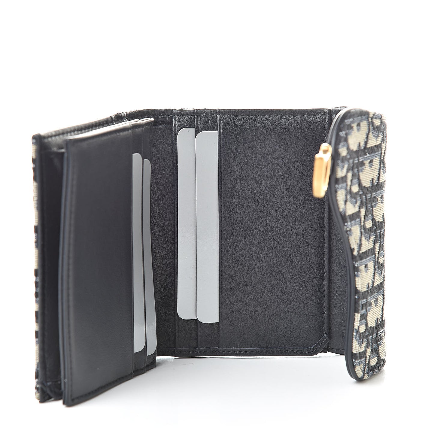 Oblique Saddle Card Holder Blue