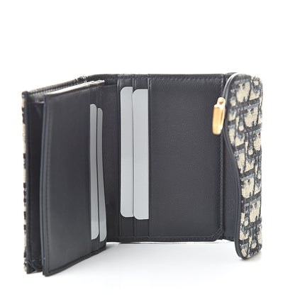 Christian Dior Oblique Saddle Card Holder Blue 5 of 8
