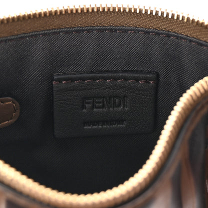 Fendi Vitello Soft F is Fendi Bi-Color FF 1974 Embossed Key Case Pouch Maya Black 6 of 6