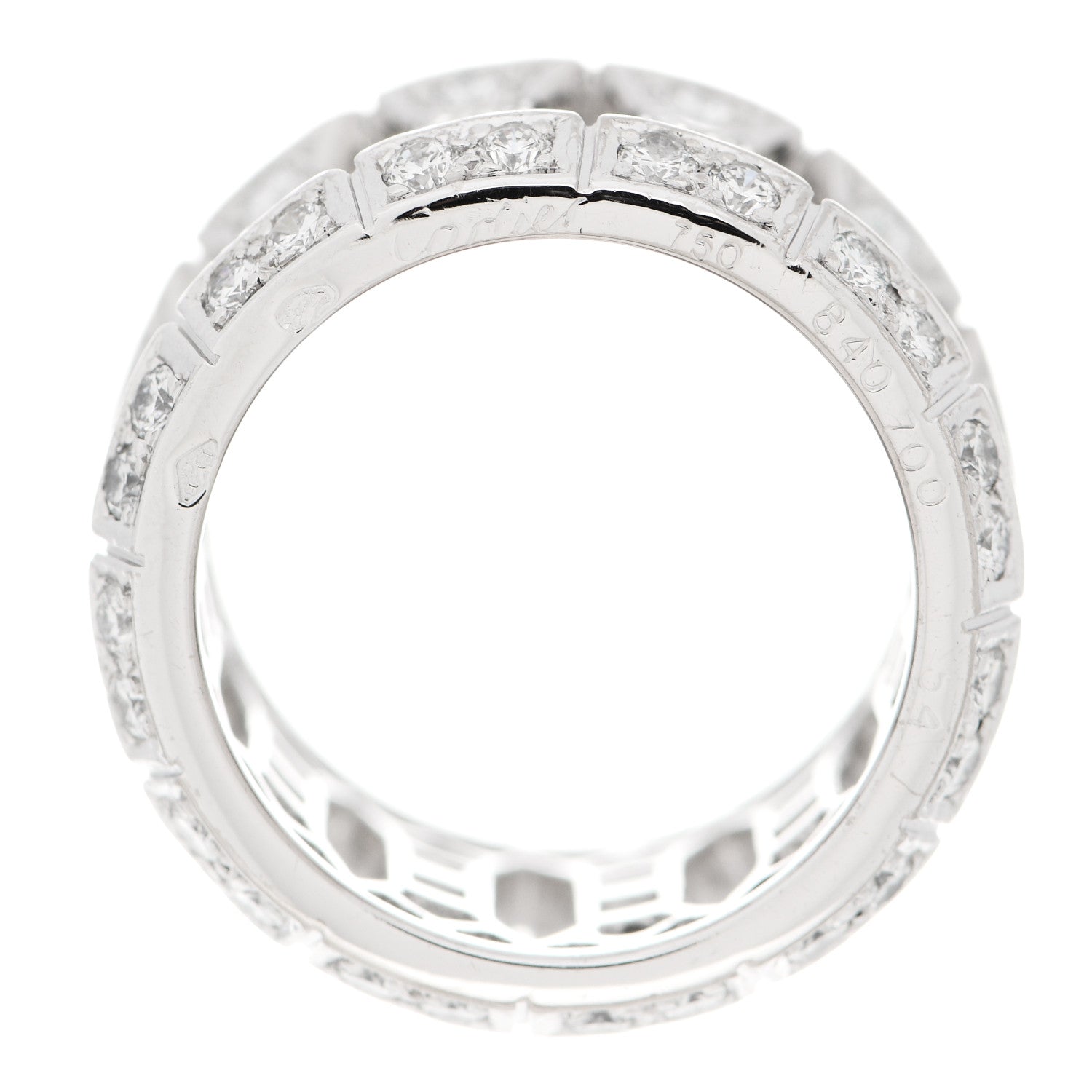 Cartier 18K White Gold Diamond Anthalia Ring 54 7 4 of 5