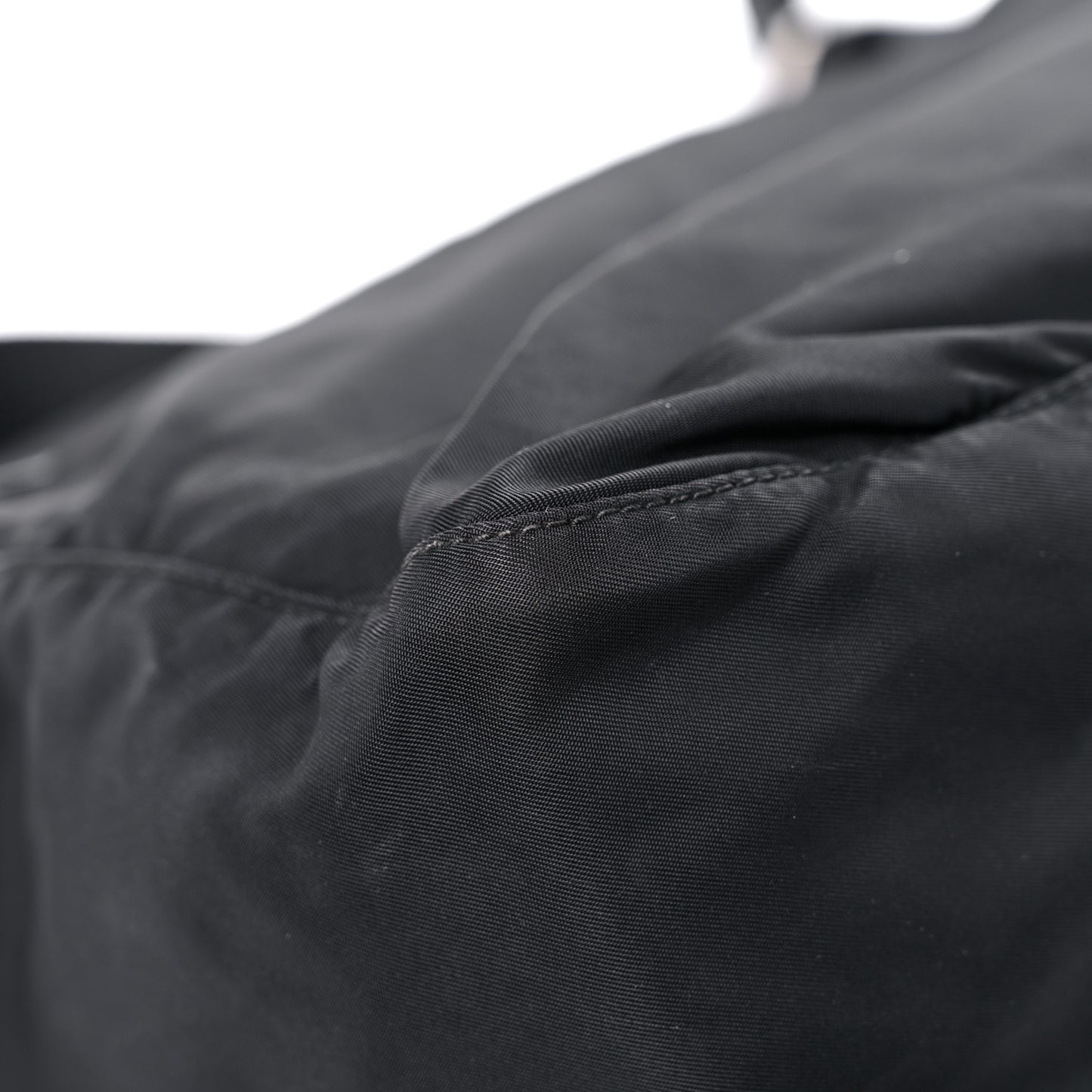 Tessuto Nylon Saffiano Messenger Bag Black