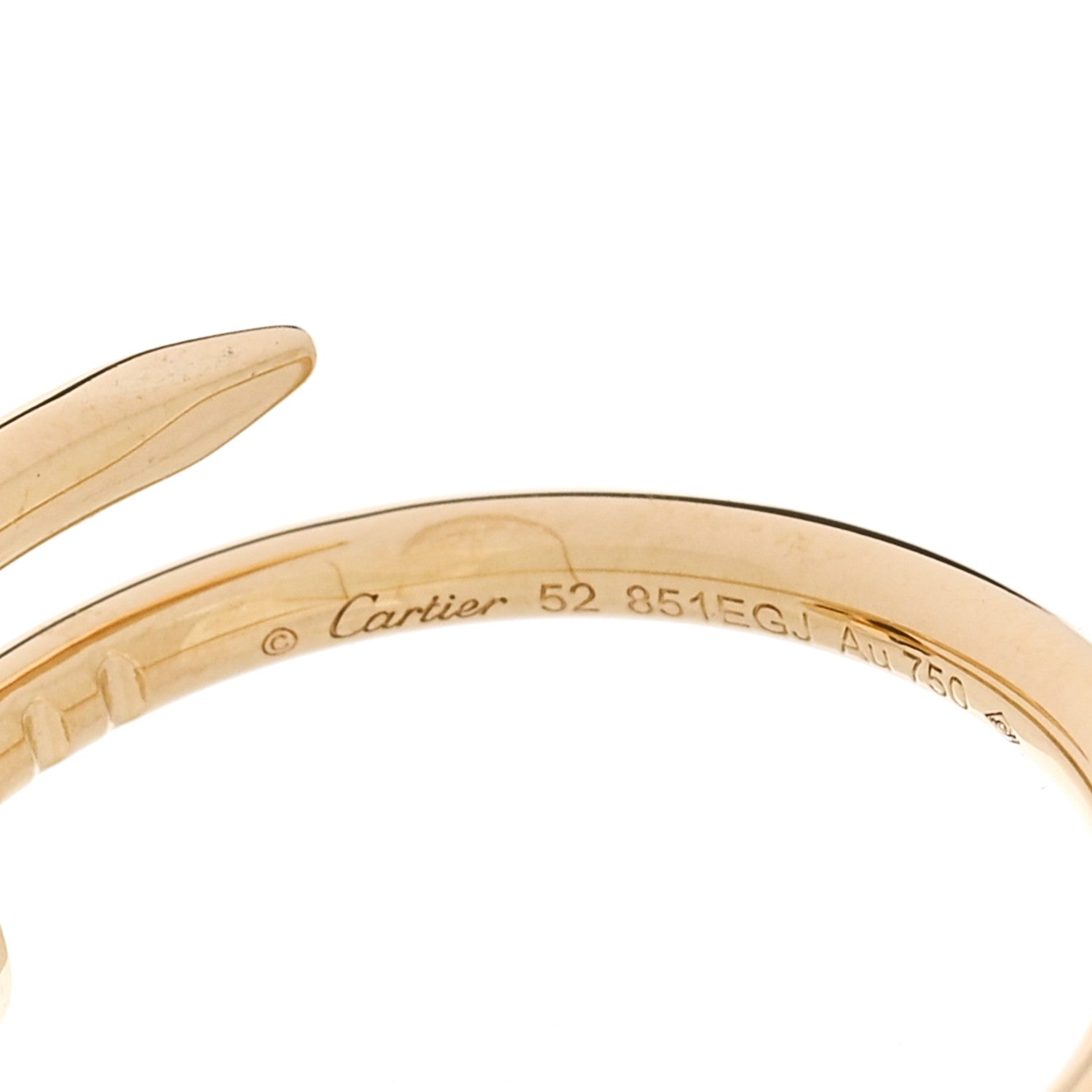 Cartier 18K Yellow Gold Small Juste Un Clou Ring 52 6 5 of 7