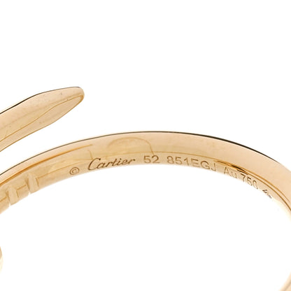 Cartier 18K Yellow Gold Small Juste Un Clou Ring 52 6 5 of 7