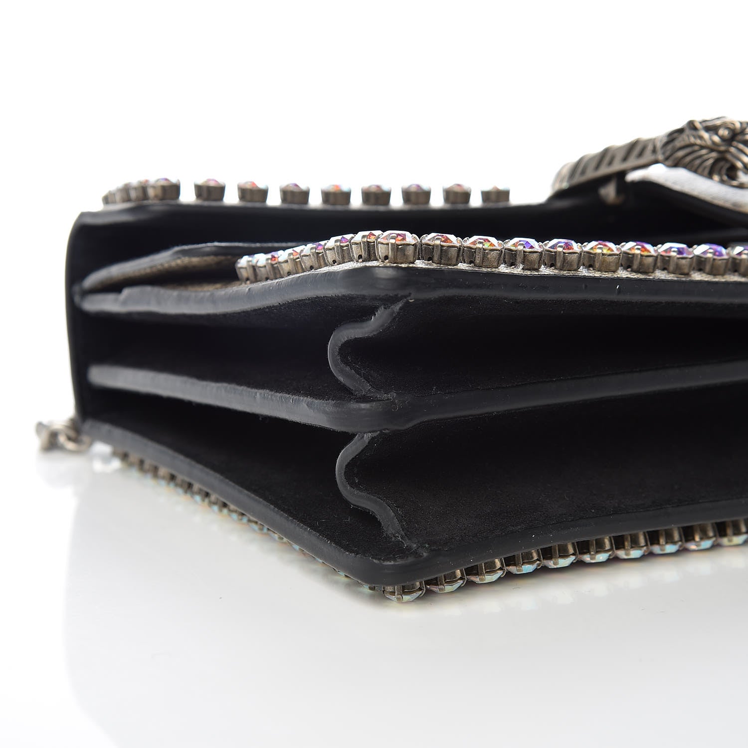 Gucci GG Supreme Monogram Crystal Small Dionysus Shoulder Bag Black 12 of 13