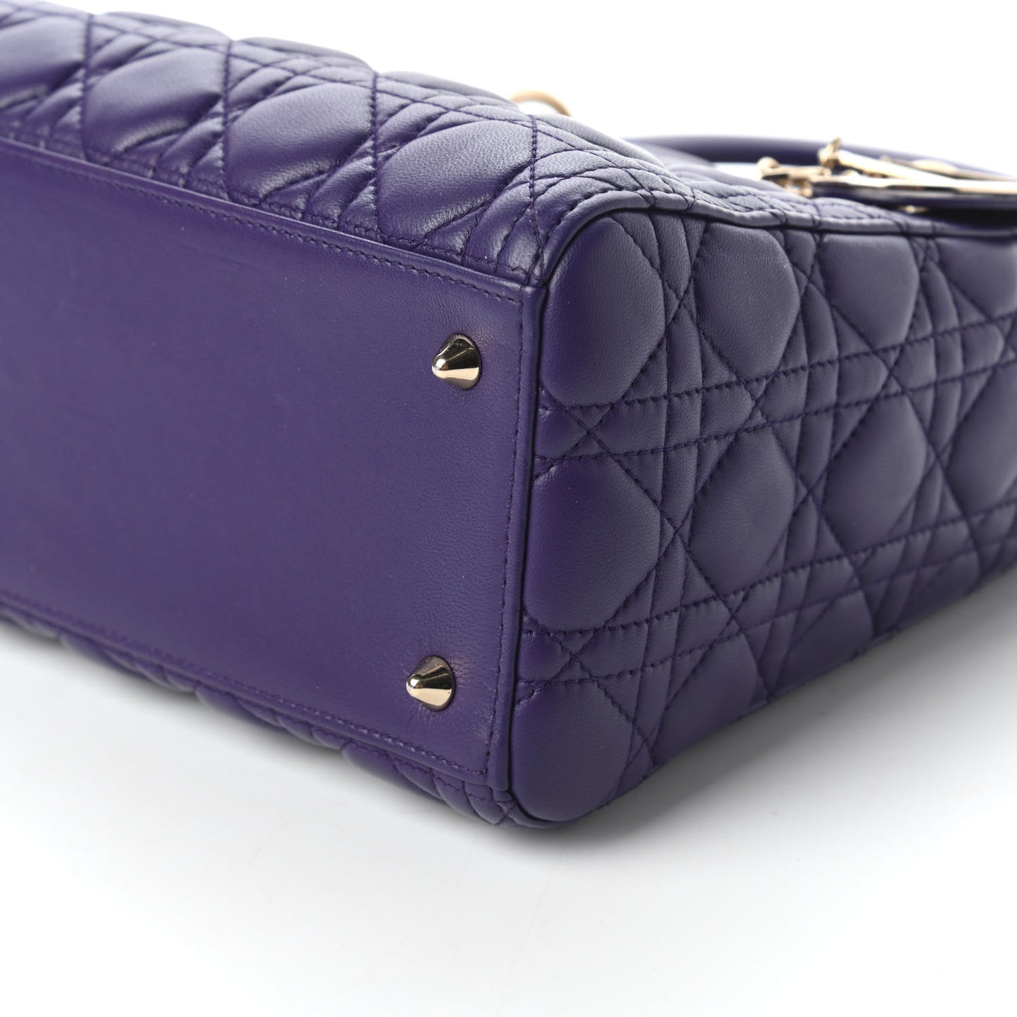 Lambskin Cannage Medium Lady Dior Purple