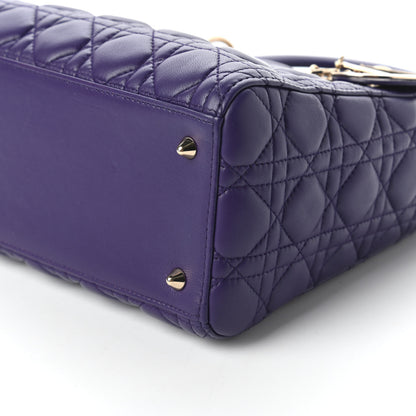 Christian Dior Lambskin Cannage Medium Lady Dior Purple 7 of 10