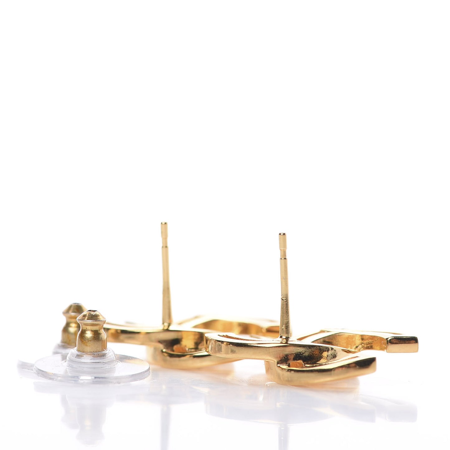 Metal Obazine CC Earrings Gold