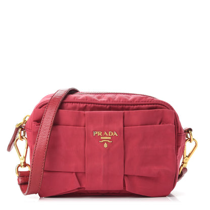 Prada Tessuto Nylon Bow Camera Bag Fuxia 1 of 9