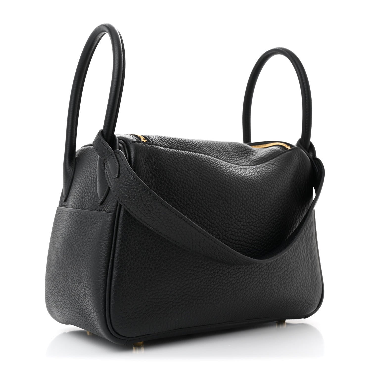 Hermes Taurillon Clemence Lindy 26 Black 3 of 10