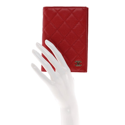 Chanel Caviar Quilted Passport Holder Red 2 of 8