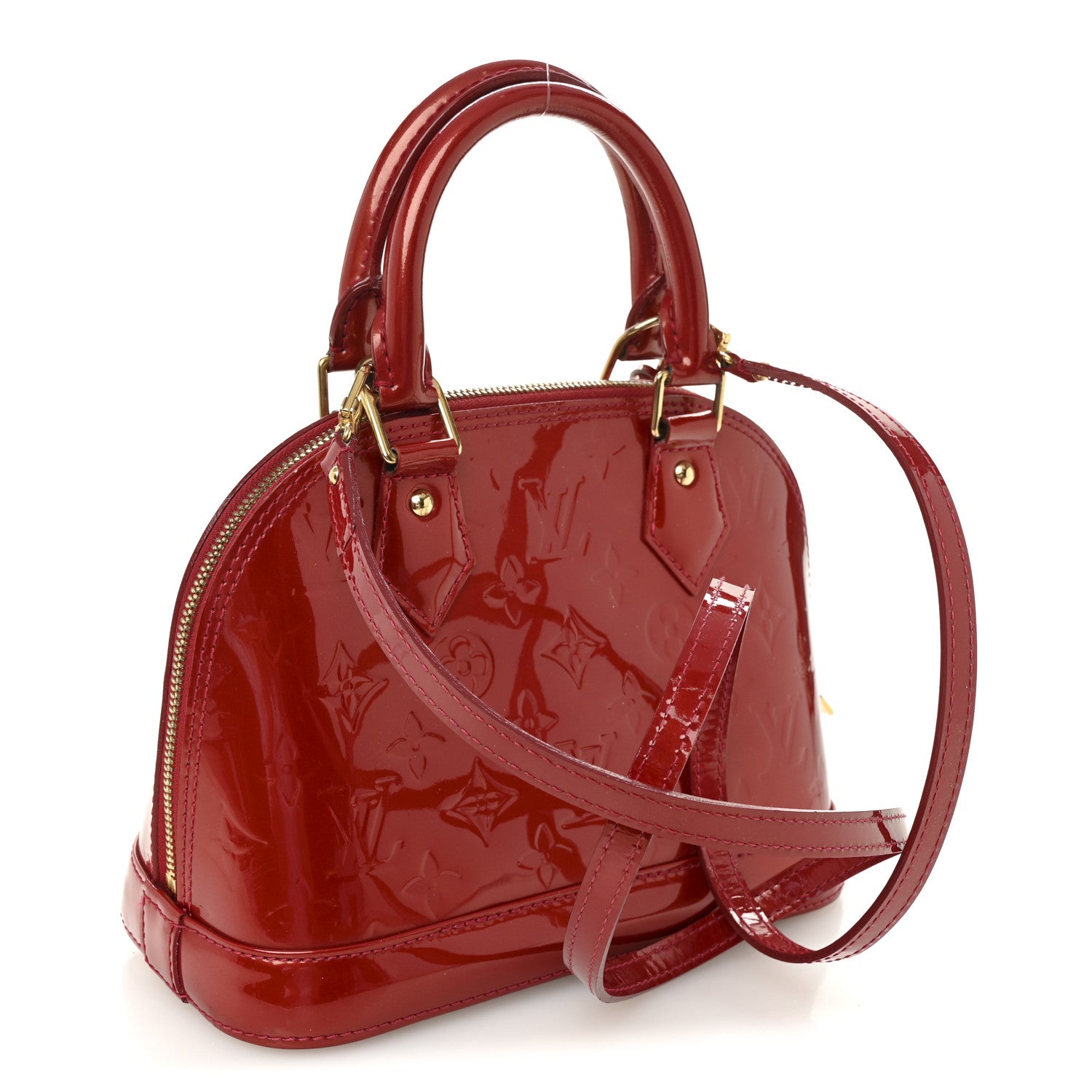 Louis Vuitton Vernis Alma BB Cherry 3 of 10