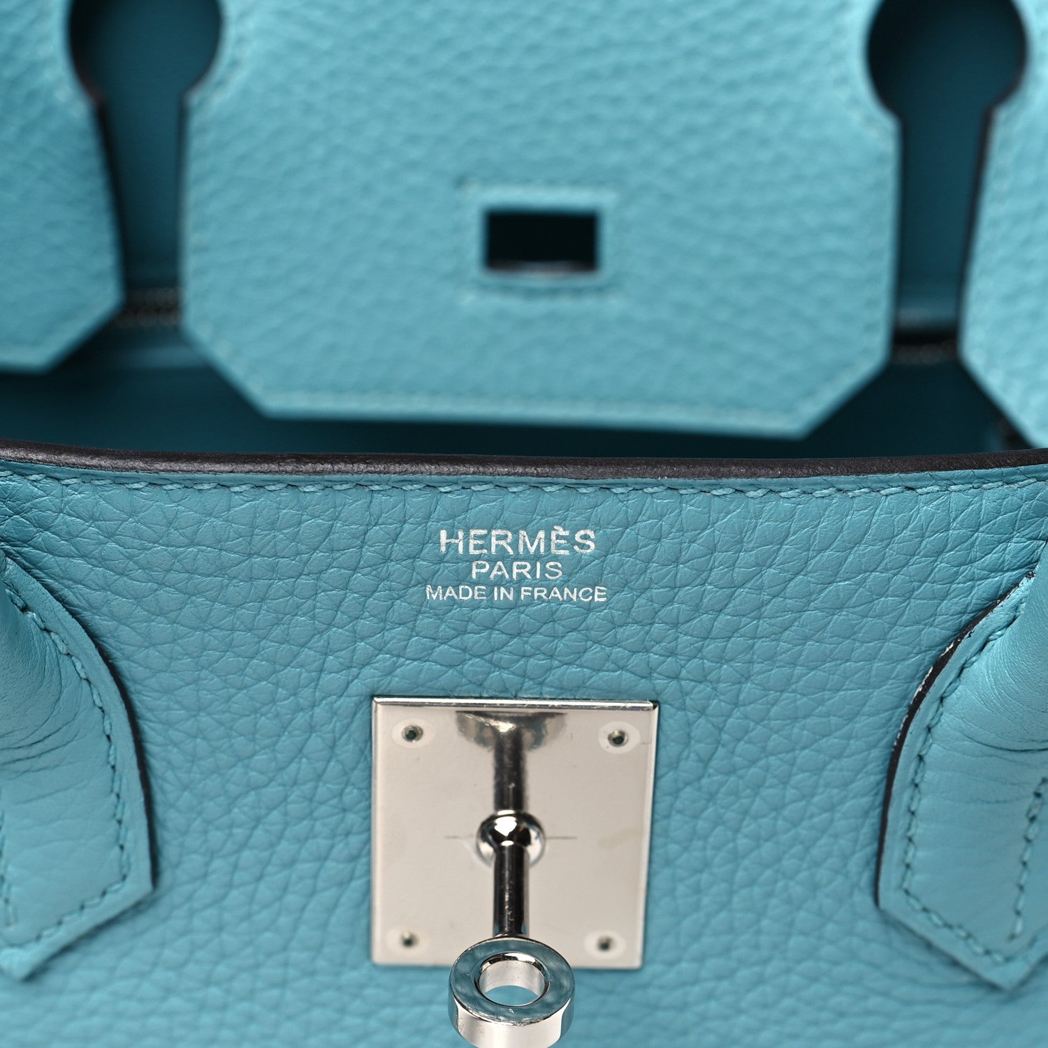 Hermes Taurillon Clemence Birkin 30 Bleu Atoll 6 of 10