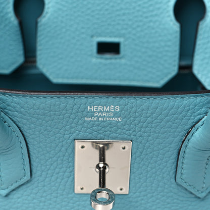 Hermes Taurillon Clemence Birkin 30 Bleu Atoll 6 of 10
