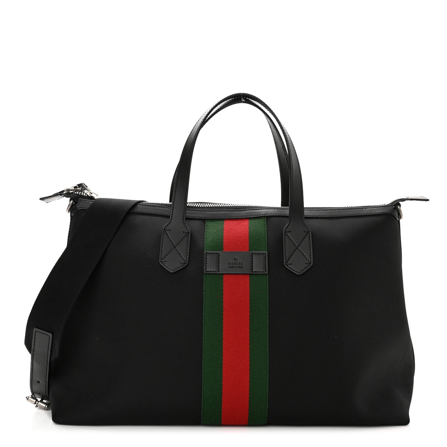 Gucci Techno Canvas Web Duffle Black 1 of 10