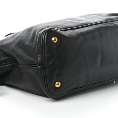 Prada Soft Calfskin Shopping Tote Black 8 of 10