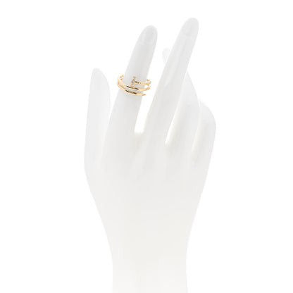 Cartier 18K Yellow Gold Diamond Double Juste Un Clou Ring 49 5 2 of 6