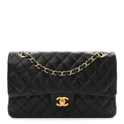 Chanel Lambskin Quilted Medium Double Flap Black 1 of 13