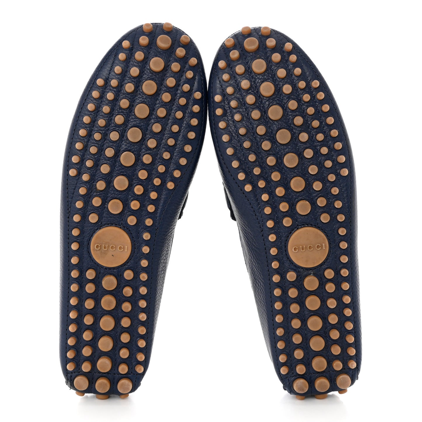 Road Calfskin Web Mens Horsebit Driver Loafers 9.5 Maritime