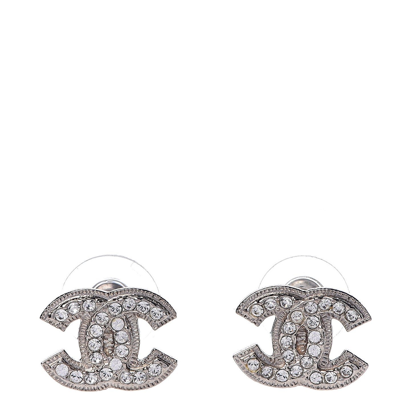 Crystal Timeless CC Earrings Silver