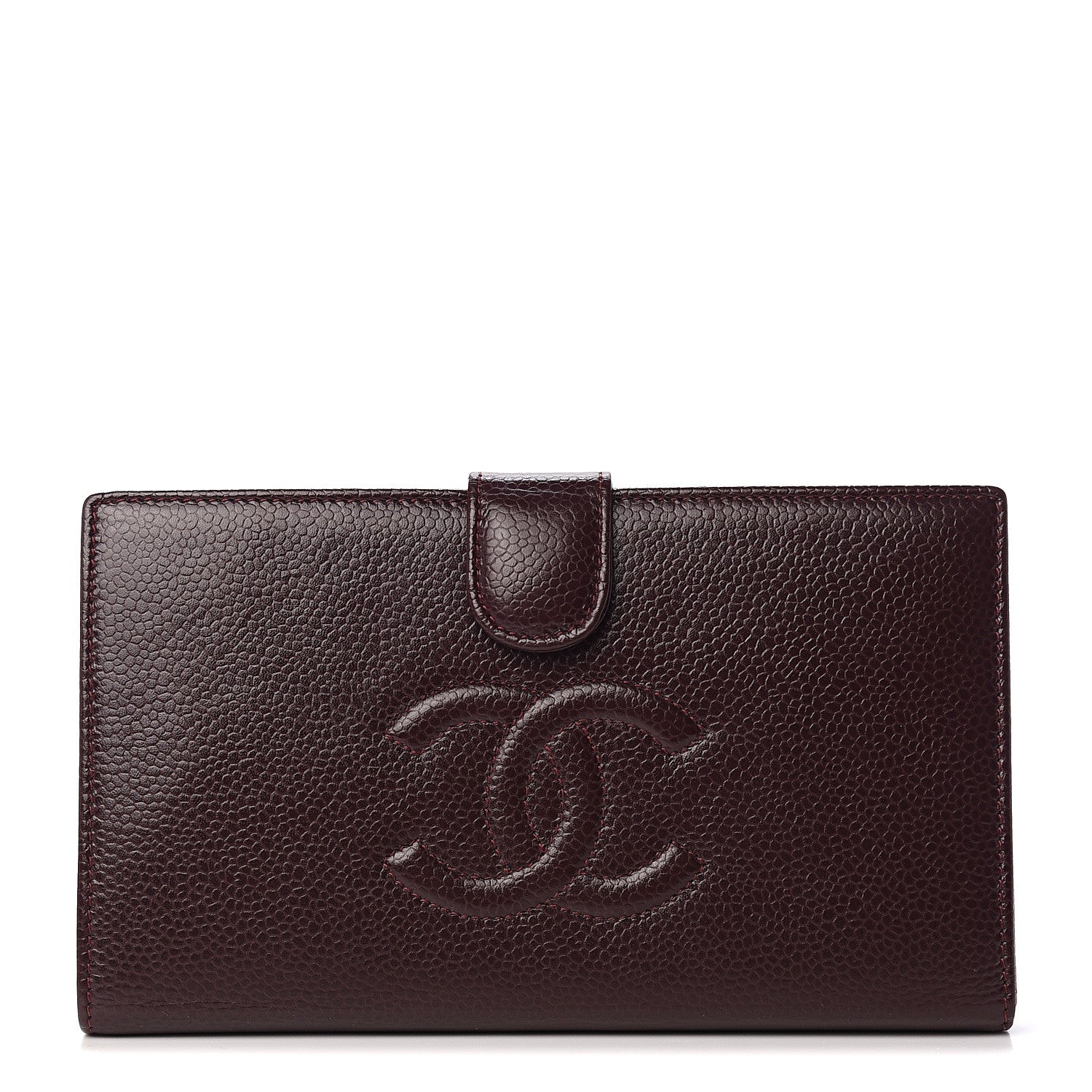Chanel Caviar Timeless CC French Wallet Dark Bordeaux 1 of 11