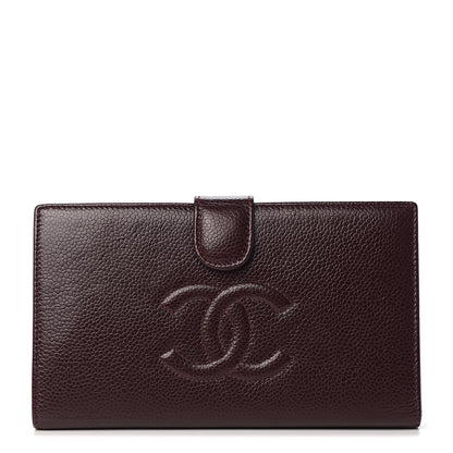 Chanel Caviar Timeless CC French Wallet Dark Bordeaux 1 of 11