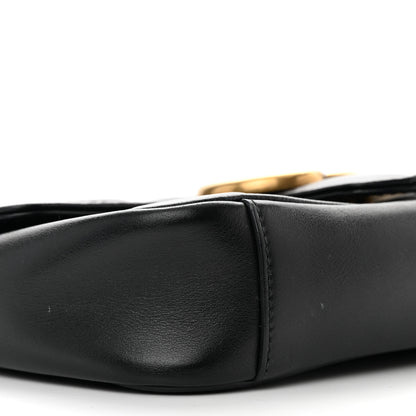 Gucci Calfskin Matelasse Mini GG Marmont Shoulder Bag Black 9 of 16