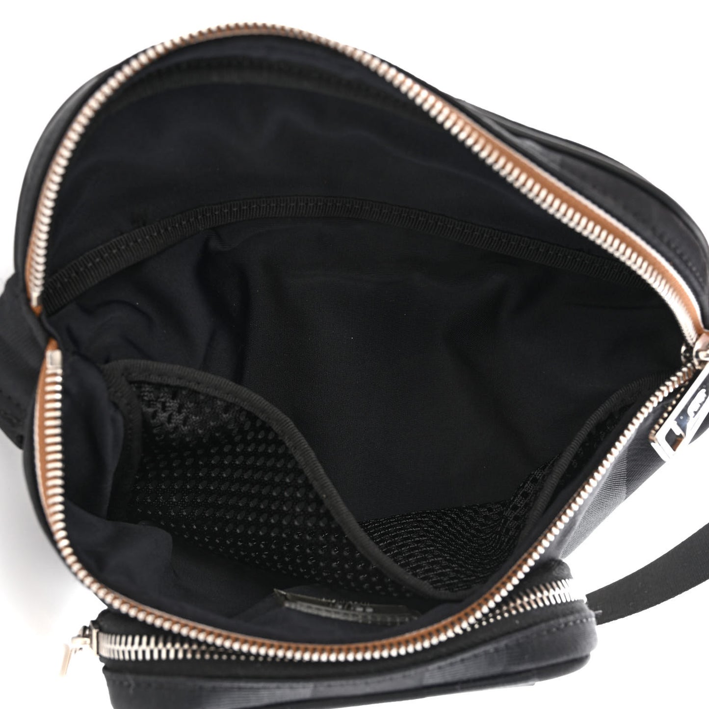 Nylon Vitello Century Pequin Logo Plate Pocket Belt Bag Black