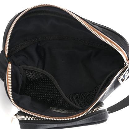 Fendi Nylon Vitello Century Pequin Logo Plate Pocket Belt Bag Black 5 of 10