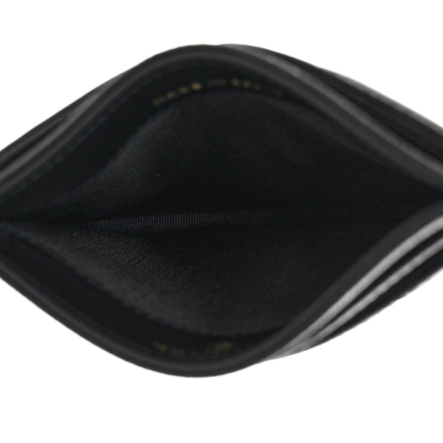 Caviar Quilted Filigree Card Holder Black