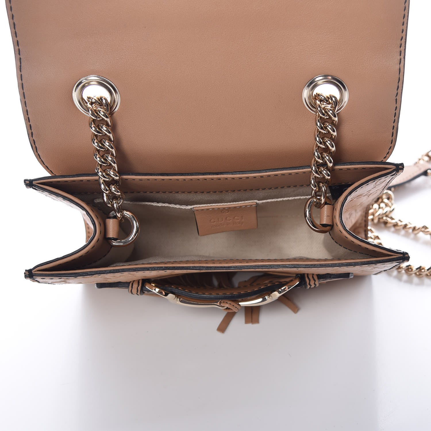 Gucci Guccissima Mini Emily Chain Shoulder Bag Camelia 5 of 11