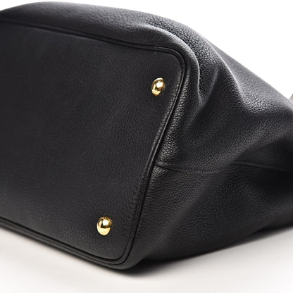 Prada Vitello Daino Tote Black 9 of 12