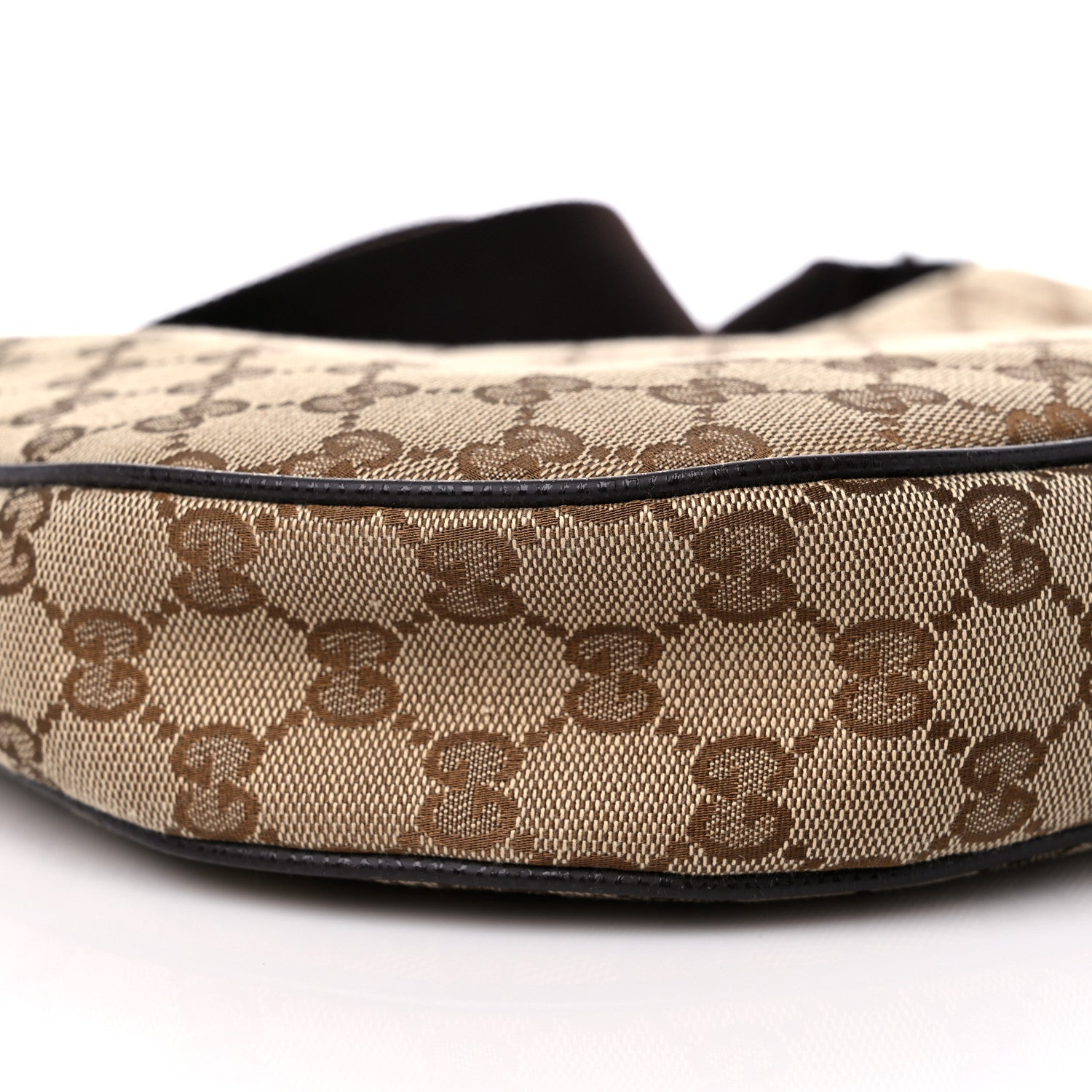 Gucci Monogram Medium Half Moon Hobo Dark Brown 8 of 13