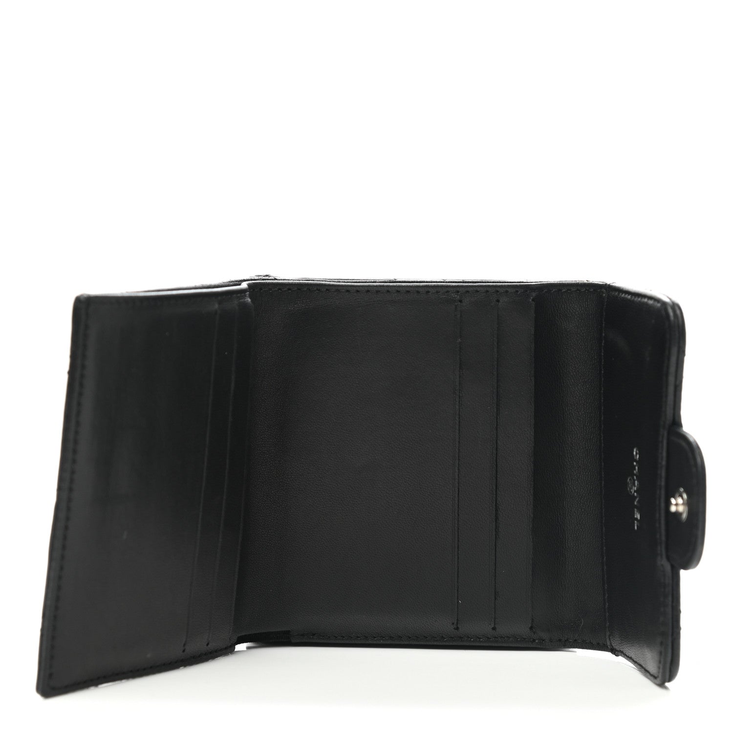 Chanel Lambskin Quilted Double Sided Wallet Black 6 of 10