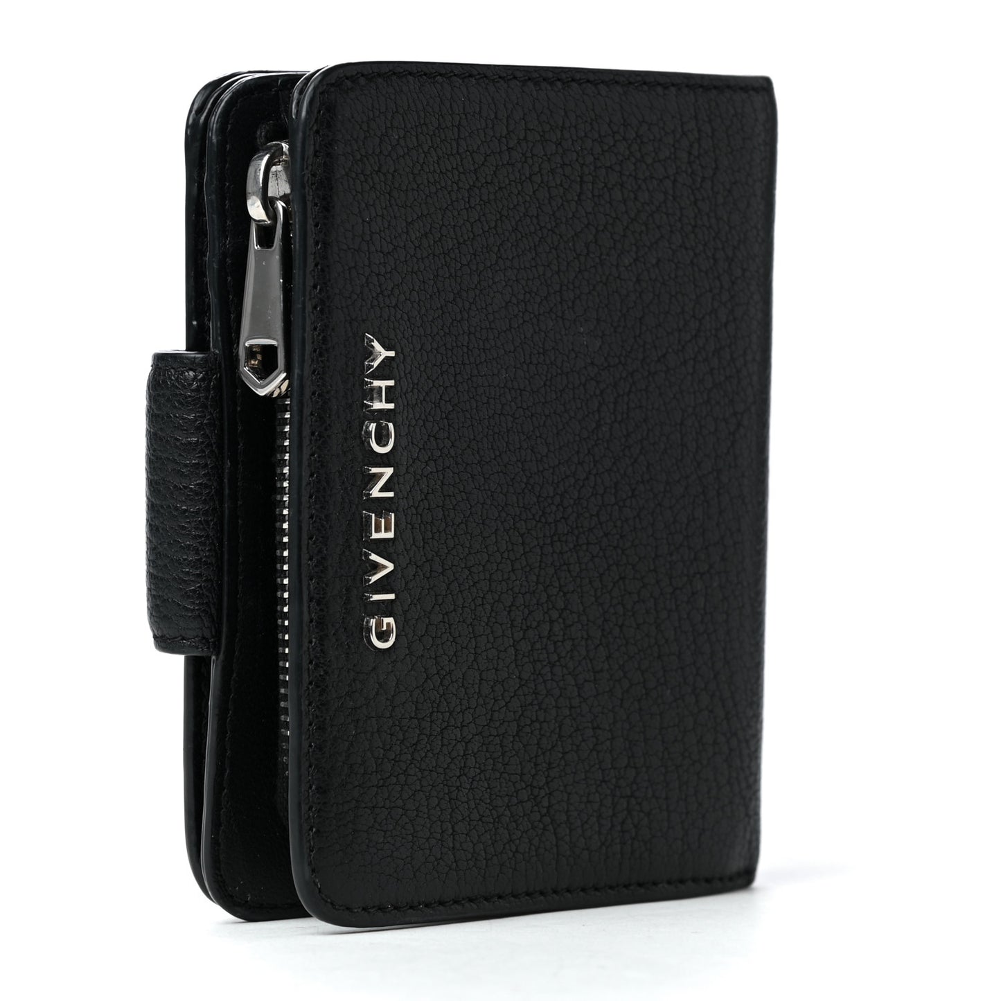 Sugar Goatskin Compact Wallet Black