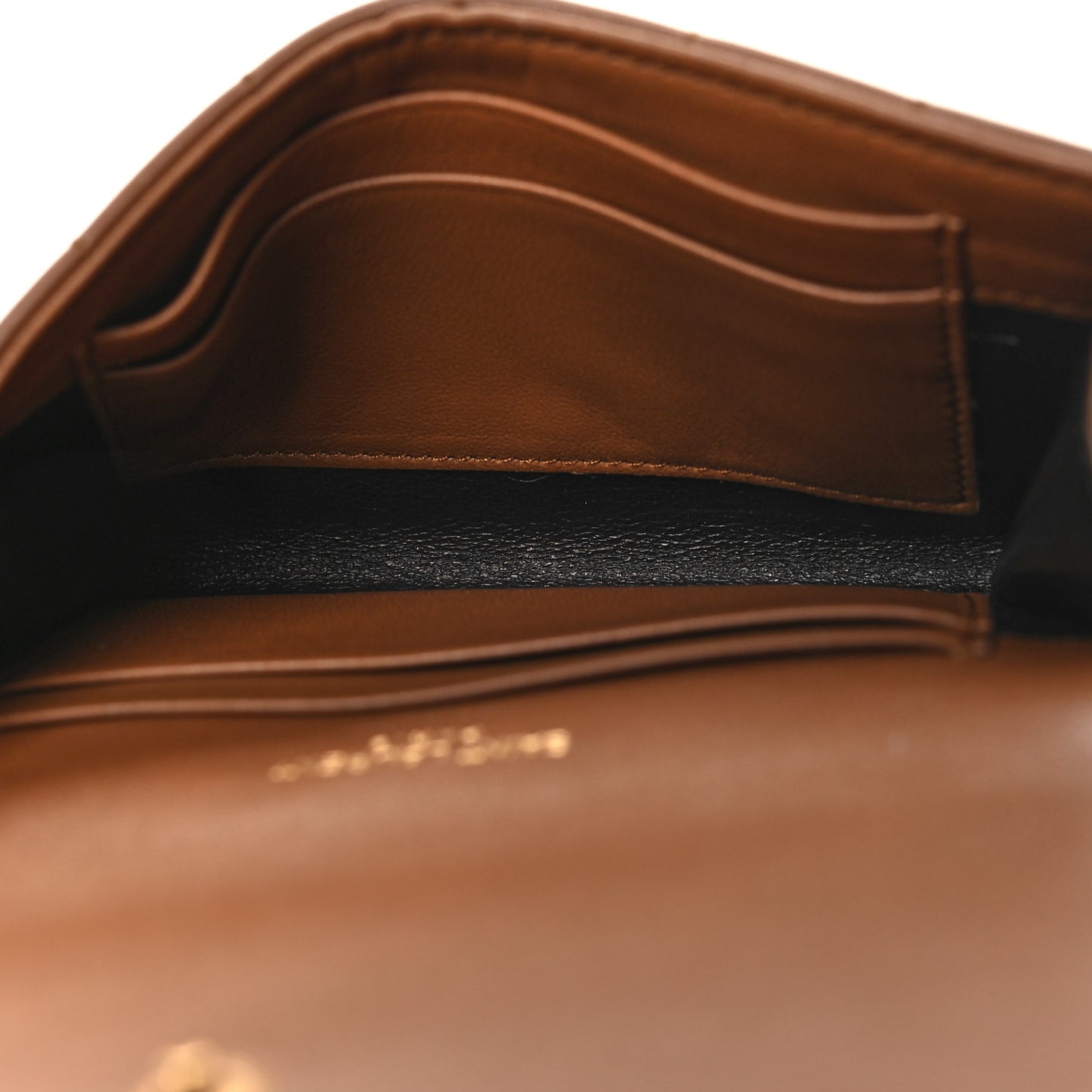 Goatskin Carre Quilted Cassandre Small Envelope Wallet Fox