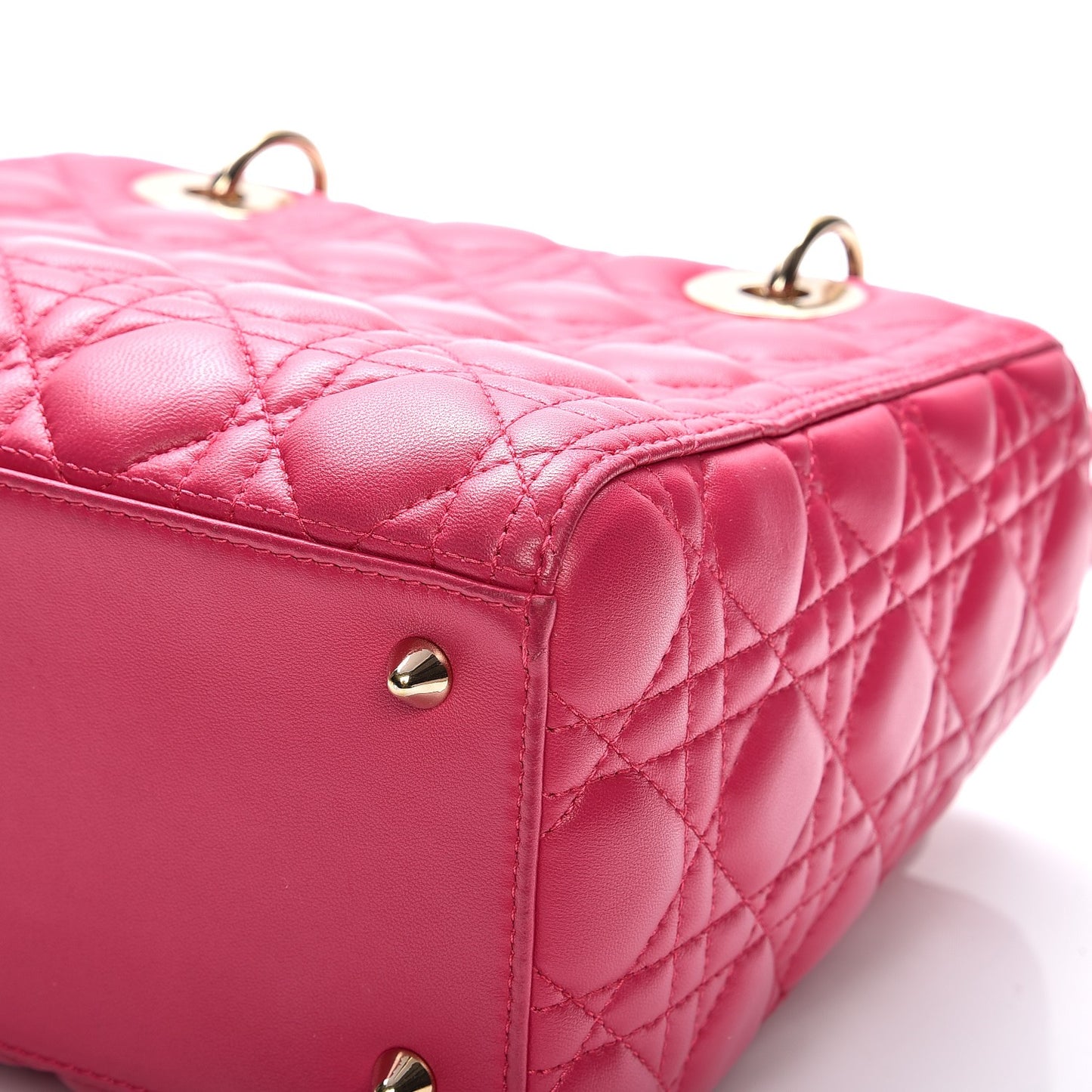 Lambskin Cannage Medium Lady Dior Pink