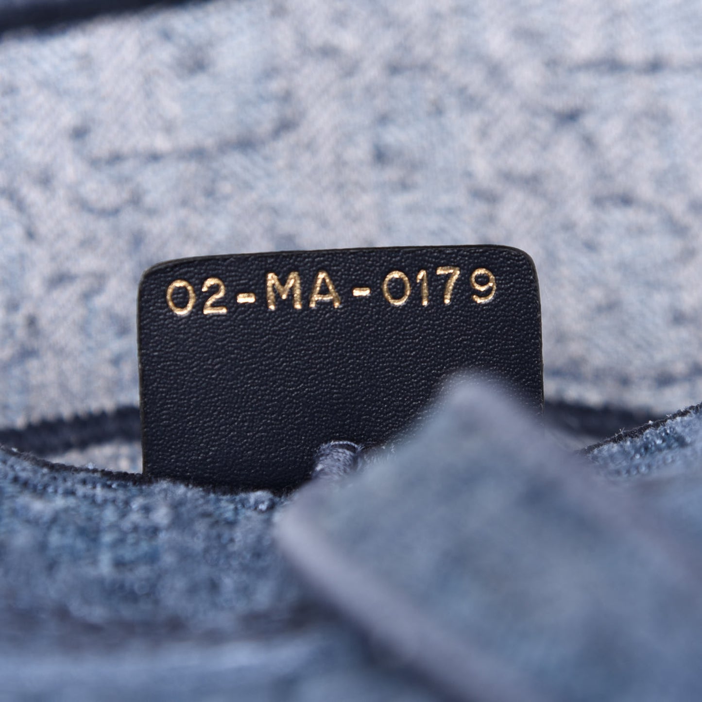 Oblique Embroidered Saddle Bag Denim Blue