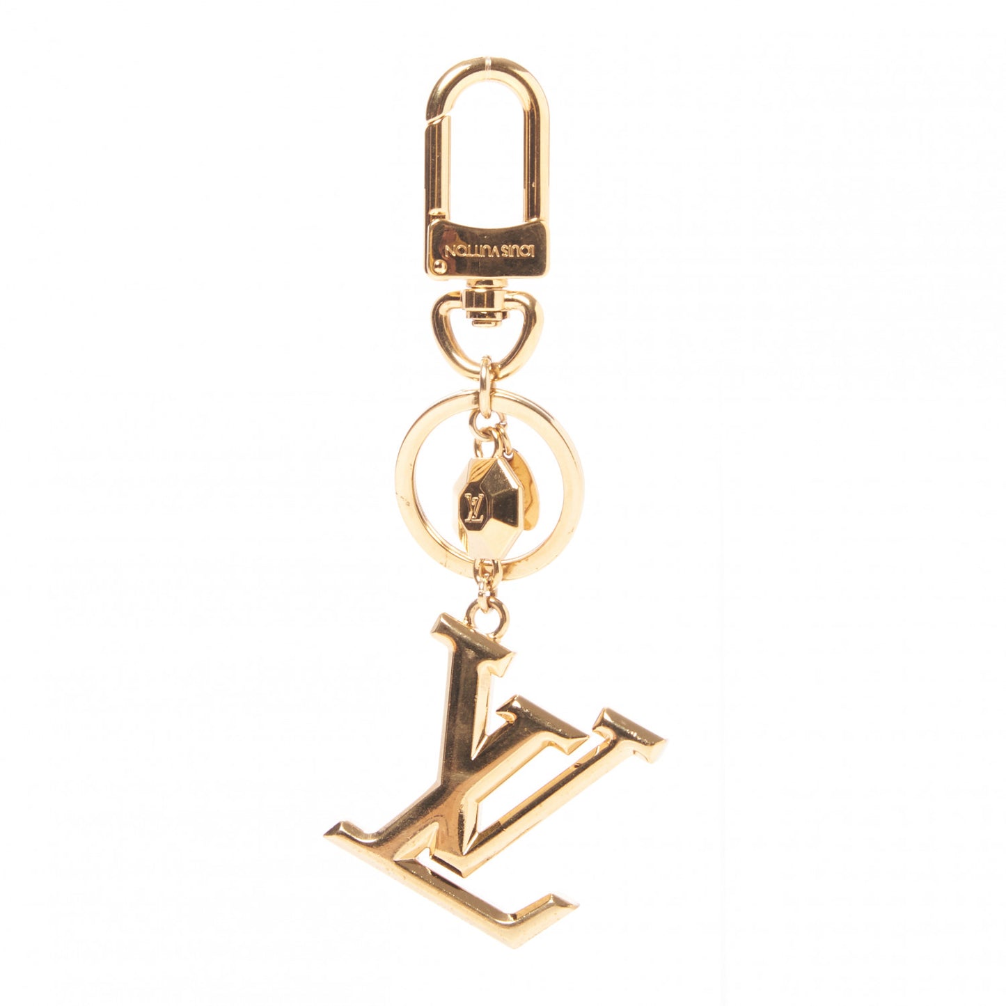 LV Facettes Bag Charm Key Holder Gold