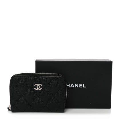 Chanel Caviar Quilted Zip Coin Purse Black 8 of 8