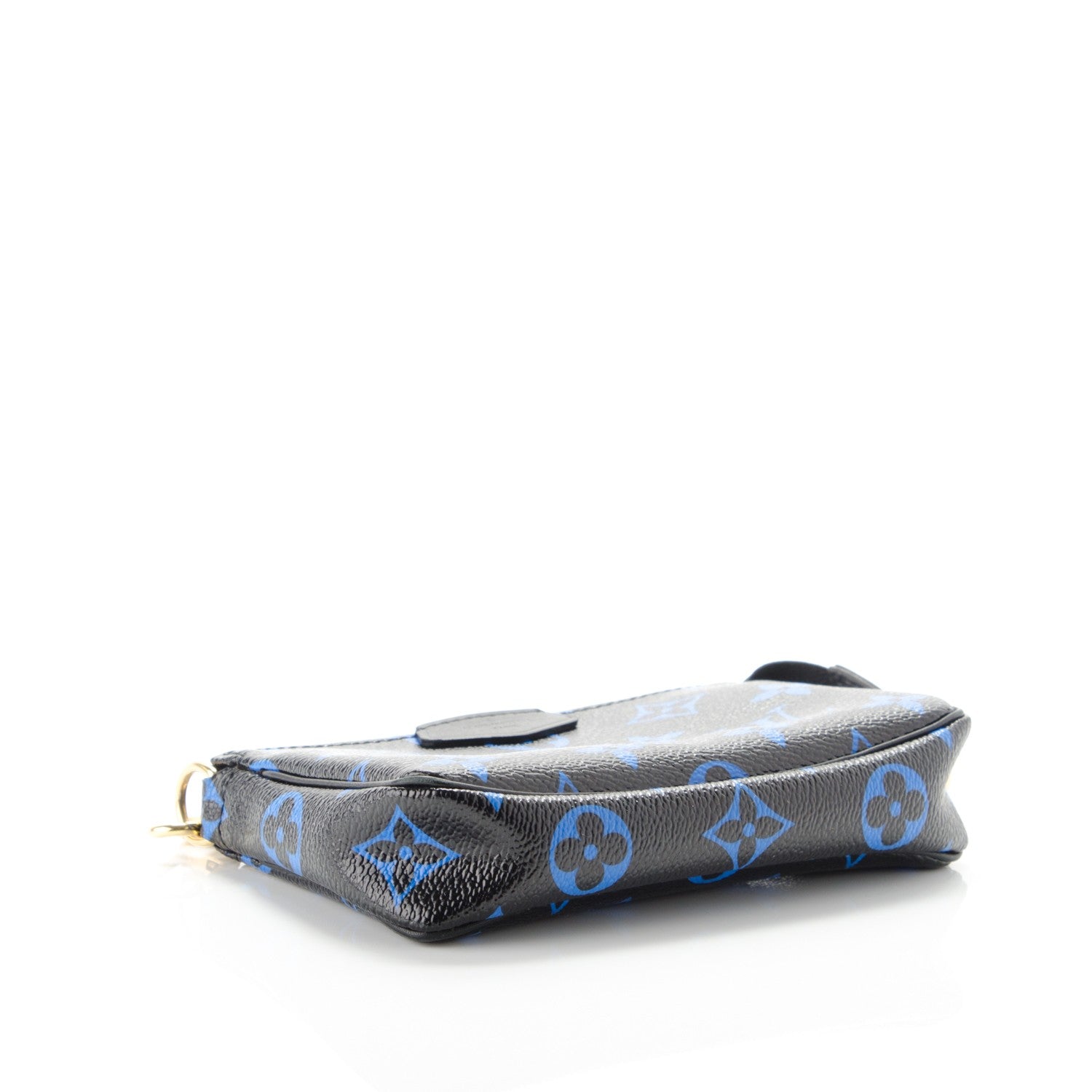 Louis Vuitton Colored Monogram Mini Pochette Accessories Blue Black 4 of 6