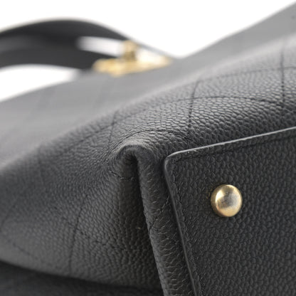Chanel Caviar Stitched Large Shopping Tote Bag Black 10 of 14