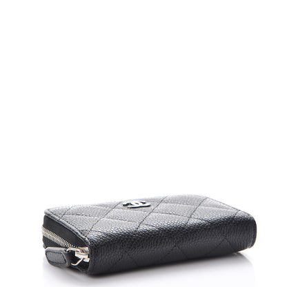 Chanel Caviar Quilted Zip Coin Purse Black 4 of 7
