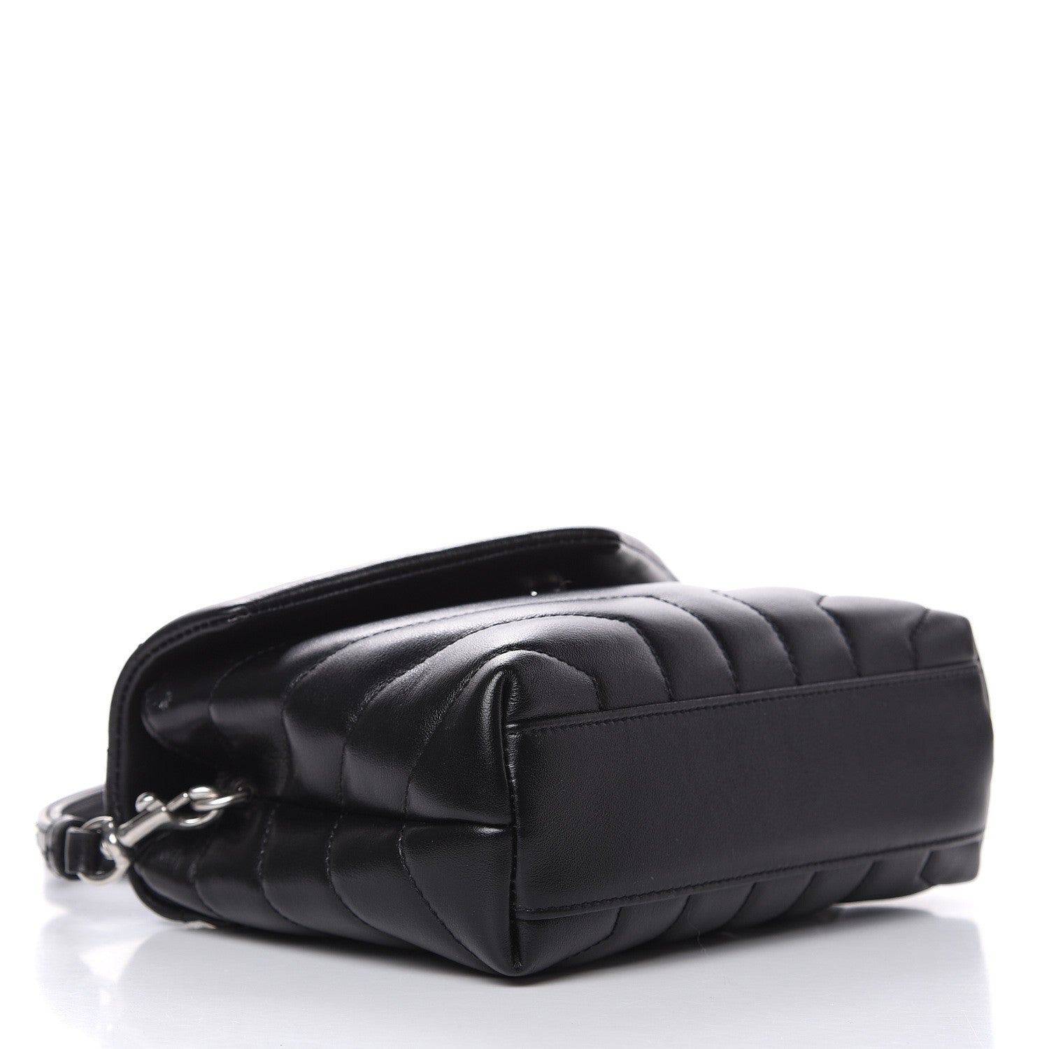 Saint Laurent Calfskin Y Quilted Monogram Toy Loulou Crossbody Bag Black 4 of 9