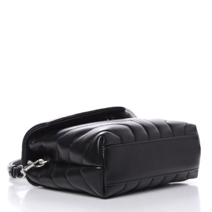 Saint Laurent Calfskin Y Quilted Monogram Toy Loulou Crossbody Bag Black 4 of 9