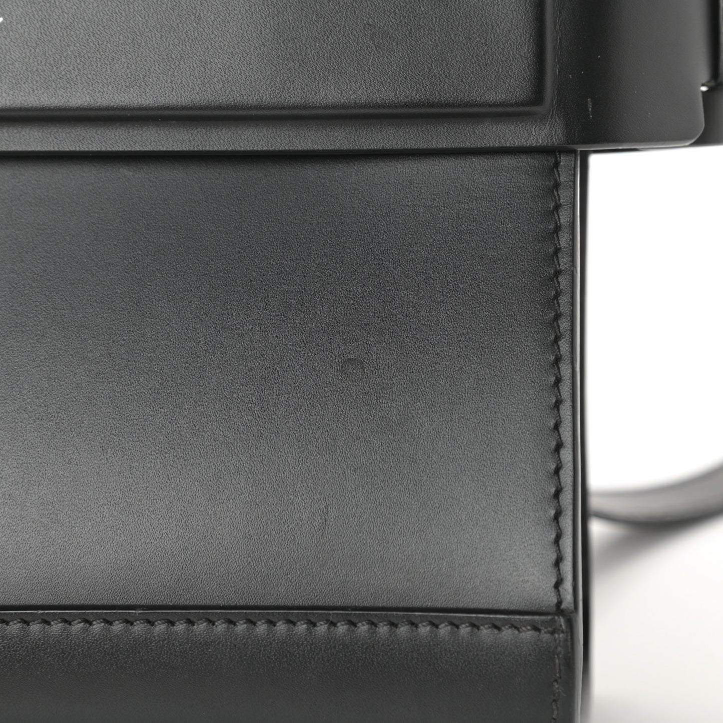 Smooth Calfskin Mini Horizon Satchel Black