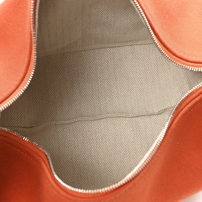 Hermes Canvas Small Bride-A-Brac Pouch Orange Burgundy 5 of 6