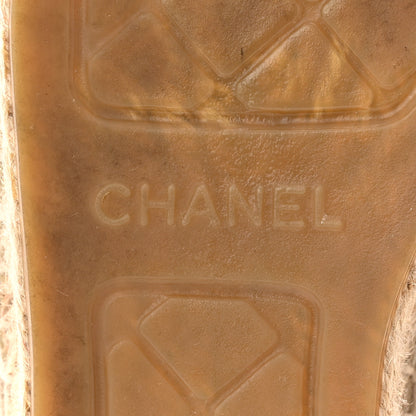 Chanel Canvas Grosgrain CC Espadrilles 37 Light Green Black 6 of 11