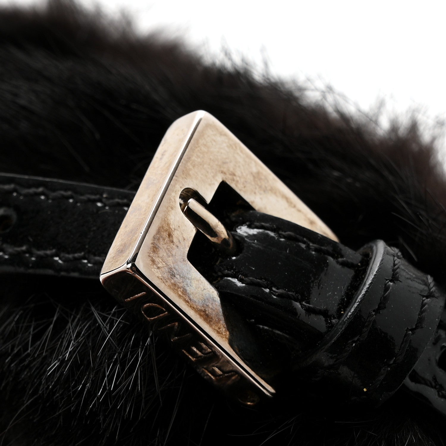 Fendi Mink Fur FF Mini Mama Baguette Black 1846101 – FASHIONPHILE