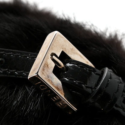 Fendi Mink Fur FF Mini Mama Baguette Black 12 of 12