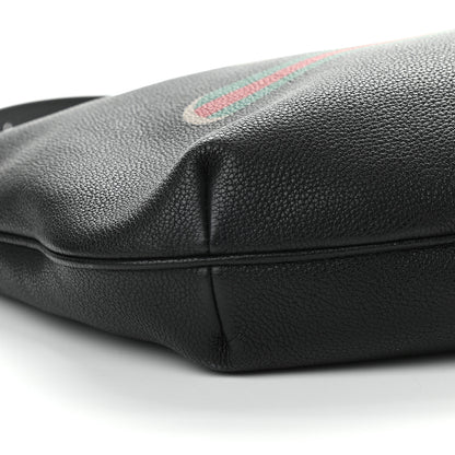 Gucci Grained Calfskin Logo Half Moon Hobo Black 8 of 9